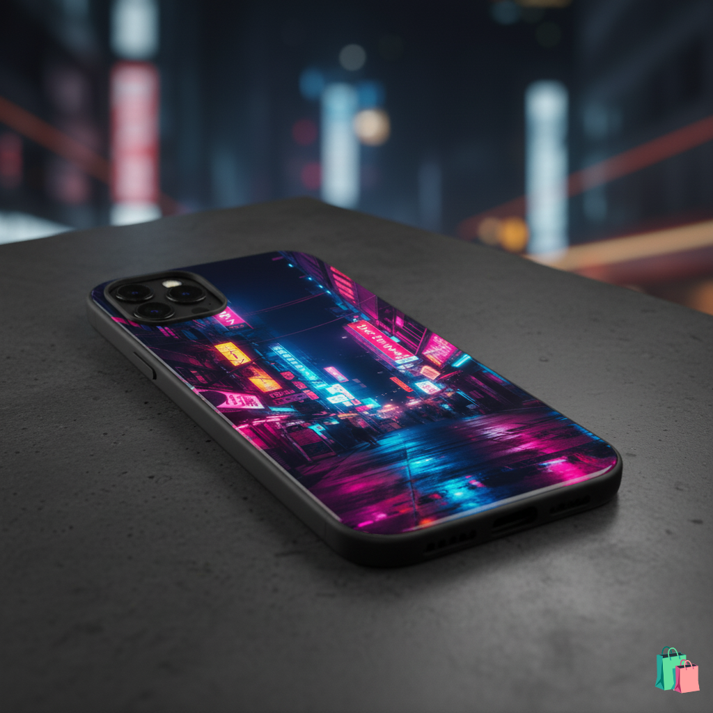 Neon Tokyo iPhone All models Case | Cityscape Glow