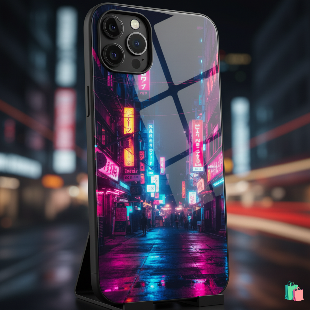 Neon Tokyo iPhone All models Case | Cityscape Glow