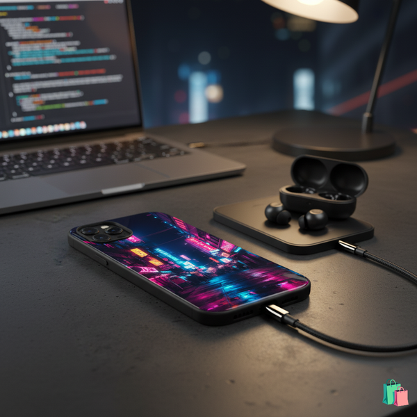 Neon Tokyo iPhone All models Case | Cityscape Glow
