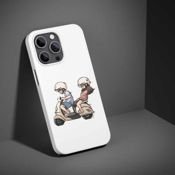 Cute Couple/ bro&sis Scooter Phone Case