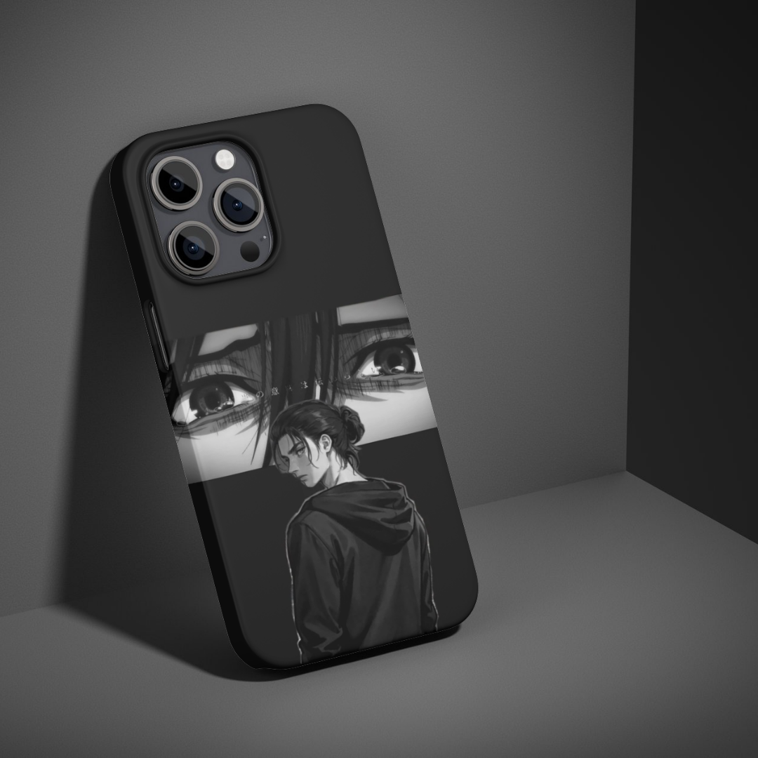 Monochrome Anime Eyes Phone Case