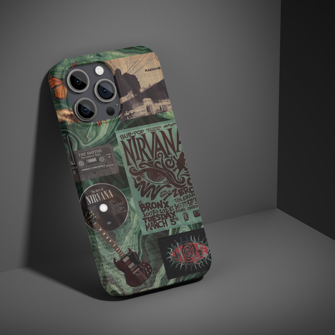 Vintage Grunge Music Collage Phone Case
