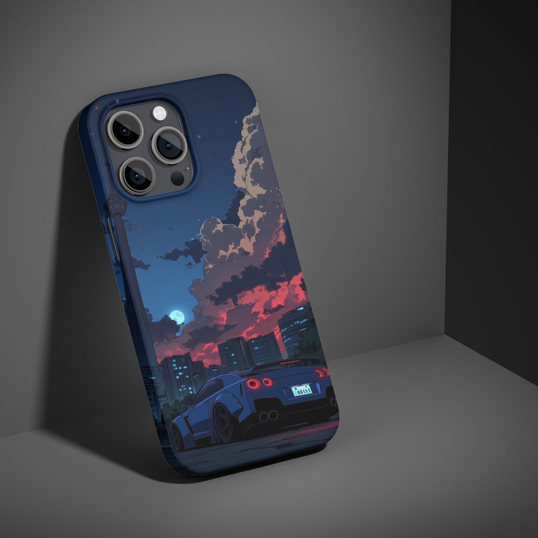 Blue skyline supercar phone case