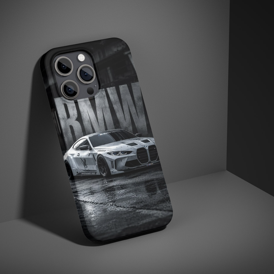 BMW M power rainy street phone case