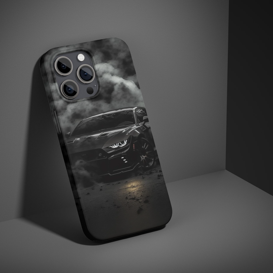 Dark sports car smoke phone case