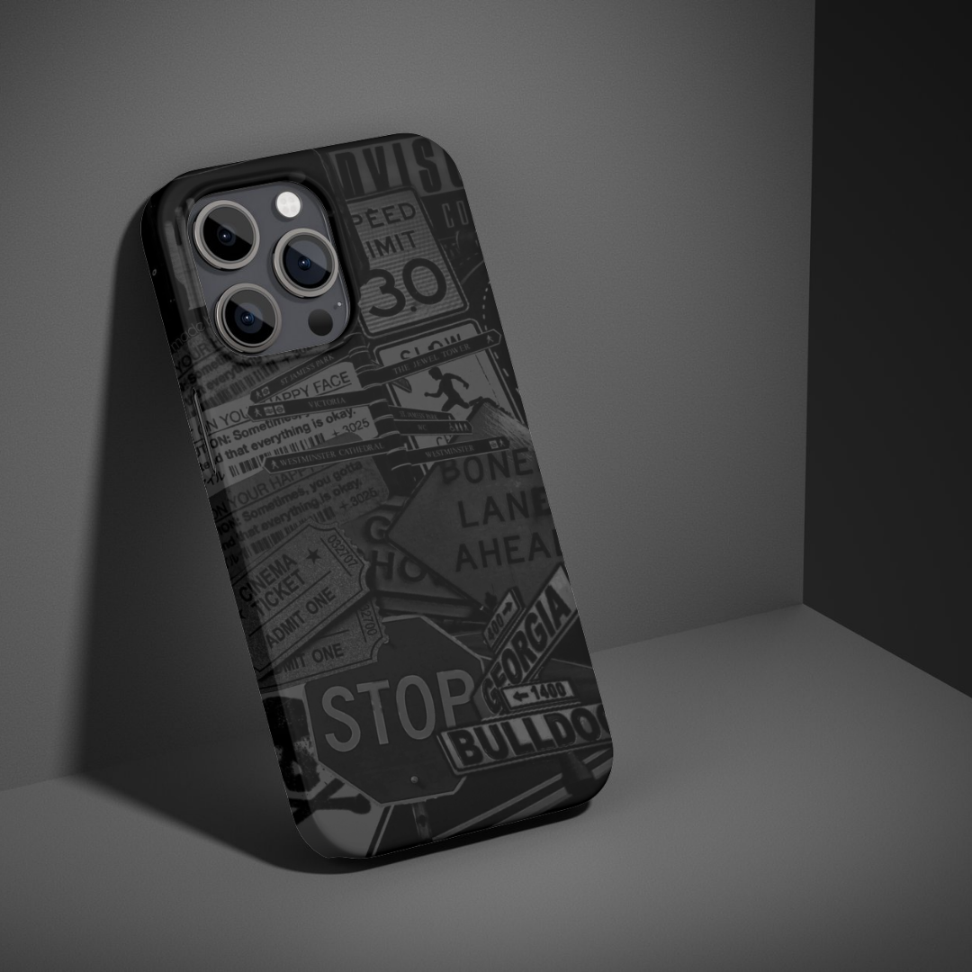 Speed sign collage phone case